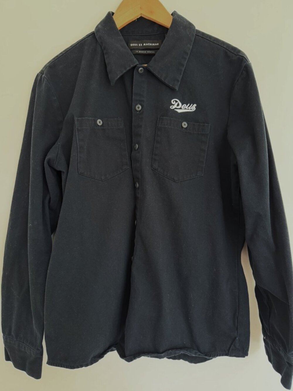 Deus Ex Machina Mechanic Overshirt in Black - Medium